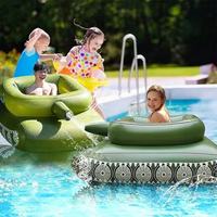 Vente en gros usine : Jouets gonflables de combat aquatique en forme de char pour fêtes au bord de la piscine - Tailles adultes et enfants, pompe à air manuelle, bague de natation en forme de voiture