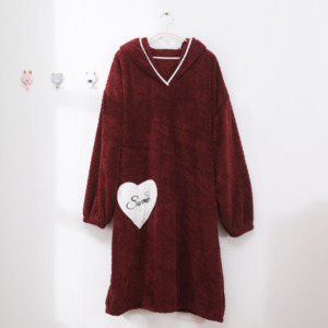 Accappatoio Caldo Personalizzato in Velluto Corallo, Abbigliamento da Casa Dolce e Carino <span class=keywords><strong>con</strong></span> <span class=keywords><strong>Cappuccio</strong></span>, <span class=keywords><strong>Pigiama</strong></span>, <span class=keywords><strong>Pigiama</strong></span> Invernale da <span class=keywords><strong>Donna</strong></span> a Cartoni Animati - Product Image 5