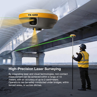 Récepteur GNSS laser Toptech TK600 haute précision avec double caméra 5MP, radio LoRa 12 km, RTK GPS Base et Rover, IP68, 4G/Bluetooth/WiFi