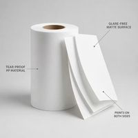 Film PP mat double face 120 microns, imperméable, jet d'encre, pour affiches, menus, cartes, étiquettes
