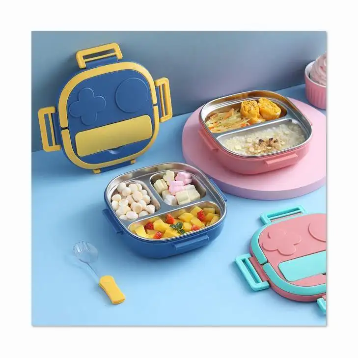 Portable Kids Lunch Box Heat Resistant LeakProof Storage Container Stainless Steel BP Free Kids Lunch Box