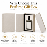 Boîte cadeau de luxe en carton rigide pour parfum et sérum de soin, en papier recyclé, avec logo personnalisé, dorure à chaud, revêtement UV, durable