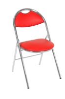 Chaises pliantes populaires simples Siège et dossier en PVC en vrac Chaises en métal