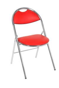 Chaises pliantes populaires simples Siège et dossier en PVC en vrac Chaises en métal - Product Image 3