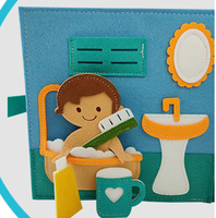 Livre d'activités Montessori en feutre pour maison de poupée, nouveau design, best-seller, pour l'éducation précoce des garçons