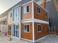 Maison préfabriquée moderne à double aile, pliable et extensible, structure en acier, villa mobile extensible, tailles 20ft, 30ft, 40ft