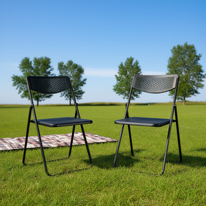 Chaises pliantes en plastique légères, lot de 6, chaise de jardin portable pour événements intérieurs et extérieurs - Product Image 2