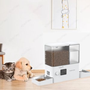 Comedero Automático para Mascotas CITICITY de 8.5L, Tazón Redondo de Silicona, Dispensador de Comida Seca de Acero Inoxidable para Perros Grandes, Forma de Botella - Product Image 3