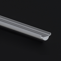 Couverture de lentille optique linéaire extrudée sur mesure, diffuseur de lumière en plastique PMMA transparent et givré pour bandes LED