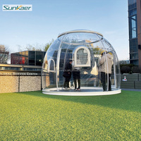 Anti rouille/uv/pluie/neige personnalisé dôme gonflable maison Restaurant extérieur dôme maison grande bulle tente hôtel dôme