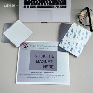 Feuille magnétique souple personnalisée en caoutchouc permanent, plaque <span class=keywords><strong>photo</strong></span> adhésive carrée, rouleau magnétique pour montage mural ou sur réfrigérateur, pour affiches métalliques - Product Image 4