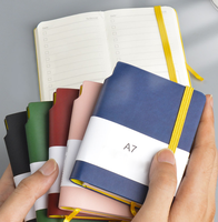Carnet de poche personnalisé en cuir PU A7, liste de choses à faire, enregistrement quotidien, bande élastique