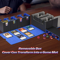 Boîte de rangement pour cartes avec plateau à dés 5-en-1, compatible avec plus de 840 cartes TCG/CCG sans étui, support vierge pour sublimation