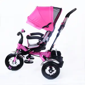 Cheap Price Plastic Baby Stroller Tricycle Eco-Friendly Material Children Plastic Tricycle Control Handle Baby Walker Tricycle