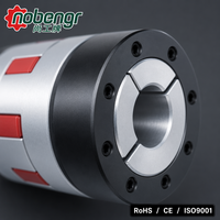 Acoplamiento de mandíbula ligero de disco retráctil con buje de aluminio, TPU rojo, sin holgura, de alta velocidad, con bloqueo sin llave para servomotor, router CNC y motor paso a paso