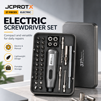 Ensemble d'outils de tournevis électrique domestique 37-en-1 avec batterie au lithium rechargeable, couple élevé 2 Nm