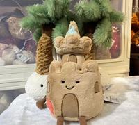 Jouet en peluche Château de plage mignon, rembourré en coton PP, tissu super doux, poupée en peluche, cadeau réconfortant, jouet pour enfants