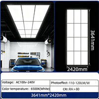 Éclairage de poste de travail 12 grilles pour station de lavage auto, salon de beauté, application de films et garage spécial