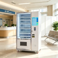 Distributeur automatique avec système de levage et refroidissement pour aliments frais, boissons et collations, adapté aux stations de métro et aux centres commerciaux