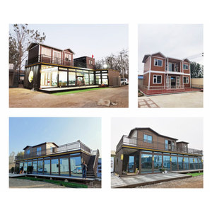 บ้านคอนเทนเนอร์ วิลล่าสำเร็จรูป โครงสร้างเหล็กน้ำหนักเบา ดีไซน์ทันสมัย สำหรับโรงแรมและที่พักอาศัย พร้อมบริการติดตั้งในสถานที่ - Product Image 1