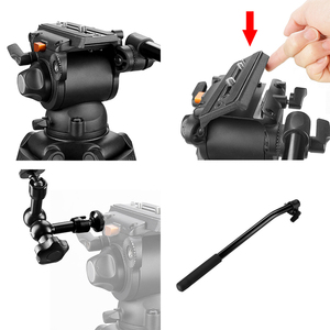 <span class=keywords><strong>E</strong></span>-<span class=keywords><strong>IMAGE</strong></span> EG03A2 Trépied vidéo pour appareil photo professionnel de 67 pouces avec tête fluide et sac de transport - Product Image 5