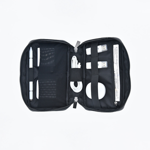 Bolsa de Viaje para Accesorios Electrónicos, Organizador de Cables con Correa de Muñeca, Impermeable, Estuche de Transporte Portátil de Doble Capa para Cables - Product Image 2