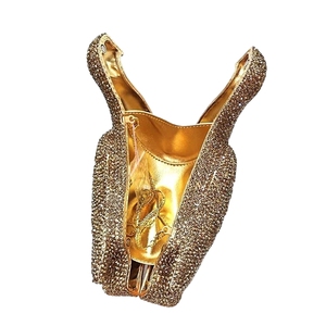 Pochette de soirée scintillante pour femme en cristal et strass, motif colombe, sac à main élégant pour mariage, banquet et fête - Product Image 6
