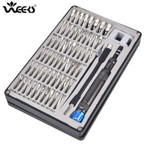 Weeks 64 In 1 Screwdriver Set Chrome Vanadium Steel Magnetic Insulated For Watch And Mobile Phone Repair Tool Kit - Product Image 1