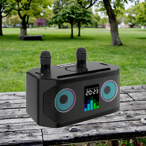 Mini haut-parleur Portable extérieur Mini fête basse Hifi Bt haut-parleur avec micro maison haut-parleur karaoké sans fil avec chargeur sans fil - Product Image 1