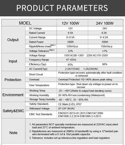 Alimentation électrique à découpage LED Meanwell ELG-240 12v 24v 50V 40w 50W 75W 100W 150W 200W 240W 250w 300W Driver LED étanche à intensité variable - Product Image 6