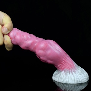 New Arrival Dog Penis Large Knot Silicone Animal <b>Dildo</b> Soft Butt Plug With Sucker Sex Game for Couple Massage Anal Toys - Product Image 3