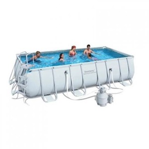 <span class=keywords><strong>PISCINA</strong></span> Rectangular de PVC con marco de metal, 4,04 m x 2,01 m x 1m, con bomba de <span class=keywords><strong>filtro</strong></span> de arena - Product Image 1
