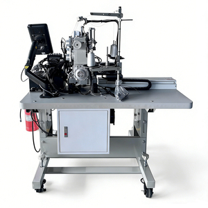 Machine à coudre industrielle programmable informatisée à haute productivité pour ourlets de bas de vêtements en tissu jersey piqué - Product Image 4