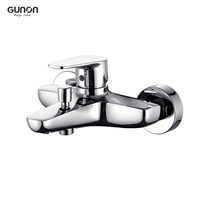 Robinet de salle de bain simple à 2 fonctions, douche, robinet chromé poli