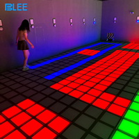 Parquet de danse LED interactif sensible BLEE pour intérieur, jeu de sol multijoueur à grille LED avec contrôleur