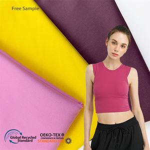 Materia prima de sublimación de peso pesado de 280Gsm, textil de alta elasticidad, tela de LICRA de poliéster suave teñida Lisa mate - Product Image 1