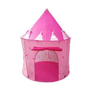 casta tenda Suppliers-Casinha de bebê rosa castelo da princesa para crianças