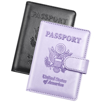Porte-passeport en cuir PU Haoran, essentiels de voyage en gros, cadeaux promotionnels pour compagnies aériennes, avec logo personnalisé et protection RFID