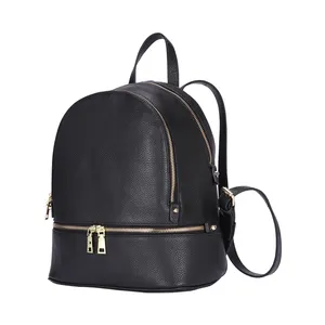 Blu Flut Custom Genuine Leather Backpack Women Men Black Shoulder Bags Leather Travel Shoulder Mini Backpack