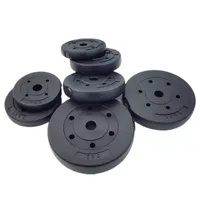 Plaques de poids de compétition multi-gym calibrées sur mesure en PVC+Ciment, tolérance 3%, option logo personnalisé, 2,5kg-15kg, garantie 2 ans