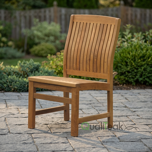 High Quality Modern Armless <b>Stackable</b> Teak Wood Stacking <b>Chair</b> for Outdoor Garden <b>Dining</b> Park & Villa Use - Product Image 2