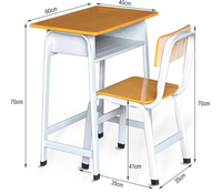 Ensembles de bureau et de chaise pour étudiants durables et à hauteur fixe : Mobilier scolaire fiable conçu pour les étudiants