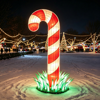 Lanternes de festival colorées pour l'extérieur, pour le Nouvel An et Noël, avec lumières LED, décorations faites à la main, imperméables, pour les parcs