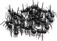 12 pièces de cure-dents à fruits, fourchettes à dessert, mini-fourchettes à nourriture pour fourmis en plastique noir créatives et adorables, décoration de maison mignonne, pics de fête