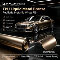 Film de protection de peinture (PPF) auto-cicatrisant anti-rayures en TPU couleur bronze métallique liquide, épaisseur 7,5 mil, service OEM, vente en gros directe usine