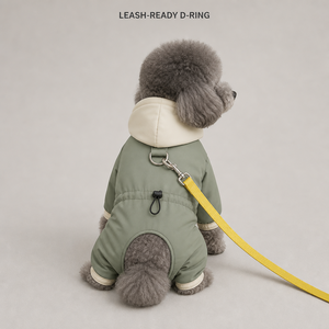 ชุดกันหิมะสำหรับ<span class=keywords><strong>สุนัข</strong></span>ขนาดเล็ก  บุด้วยผ้าฝ้ายแบบเย็บติดกัน  บุขนแกะ  มีฮู้ด  แบบสี่ขา  ติดกระดุมด้านหน้า  พร้อมห่วงคล้องสายจูง  ไซส์ S-XXL - Product Image 2