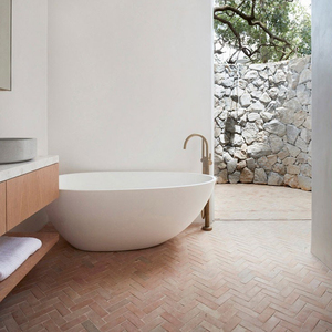 Mosaico de Mármol Crema Rosa, Baldosas Redondas de 10 mm de Grosor, para Uso en Habitaciones Modernas - Product Image 2