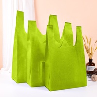 Sac de courses écologique en non-tissé, type gilet, avec découpe en U, personnalisable avec logo, pour supermarché