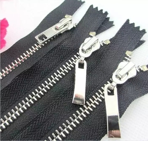 Lanke rol ritsleting logam N5 ritsleting logam dua sisi ritsleting logam perak Y gigi No. 5 mantel celana jaket ritsleting - Product Image 3
