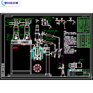 5L lít không gỉ chưng cất chân không phòng thí nghiệm lò phản ứng với trào ngược Ống trộn khuấy phản ứng Ấm đun nước - Product Image 2